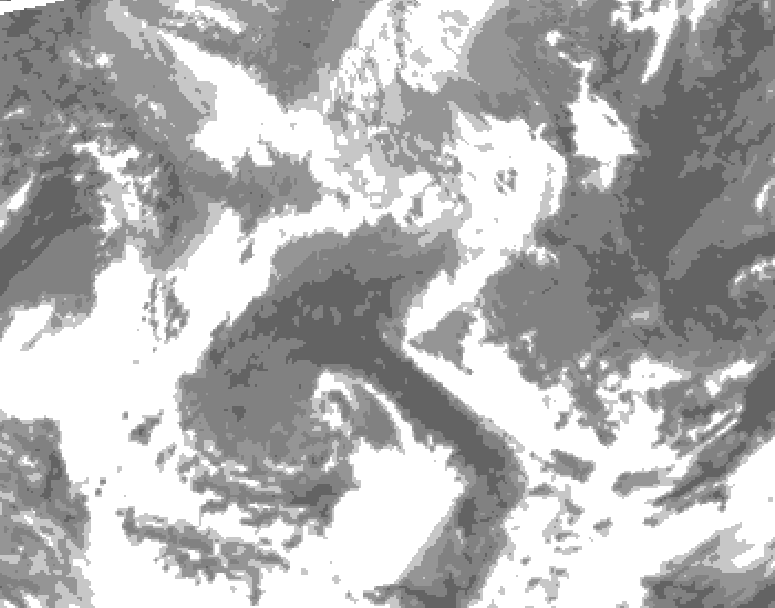 GDPS total cloud 024 hour forecast chart for Canada based on 2026/04/24 0000Z data
