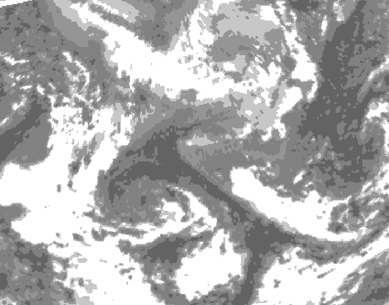 GDPS total cloud 036 hour forecast chart for Canada based on 2026/04/24 0000Z data