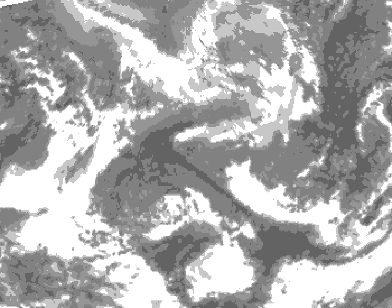 GDPS total cloud 042 hour forecast chart for Canada based on 2026/04/24 0000Z data