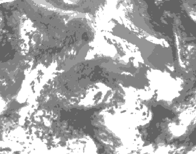 GDPS total cloud 072 hour forecast chart for Canada based on 2026/04/24 0000Z data