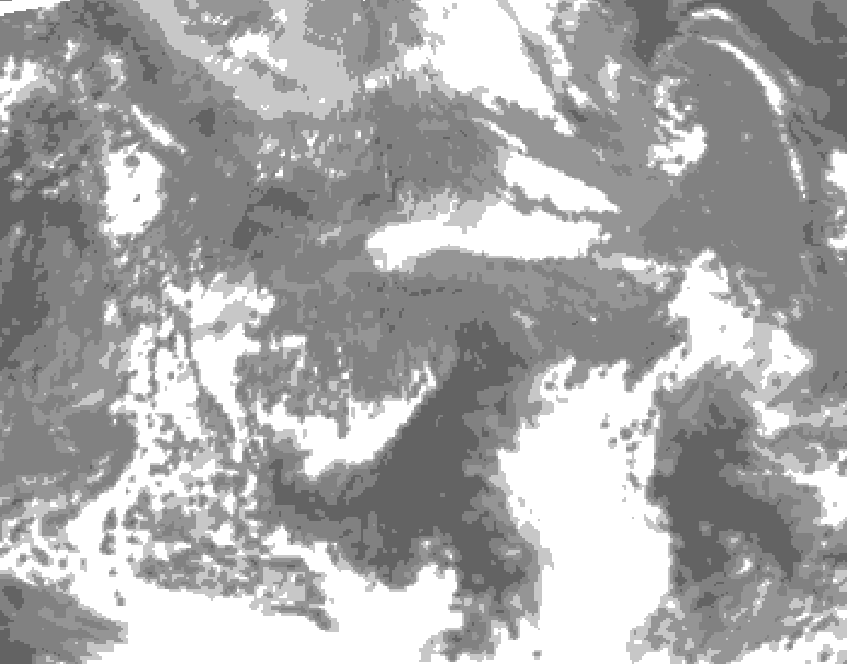 GDPS total cloud 096 hour forecast chart for Canada based on 2026/04/24 0000Z data