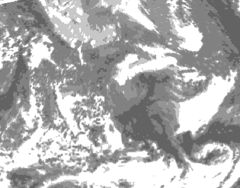 GDPS total cloud 120 hour forecast chart for Canada based on 2026/04/24 0000Z data