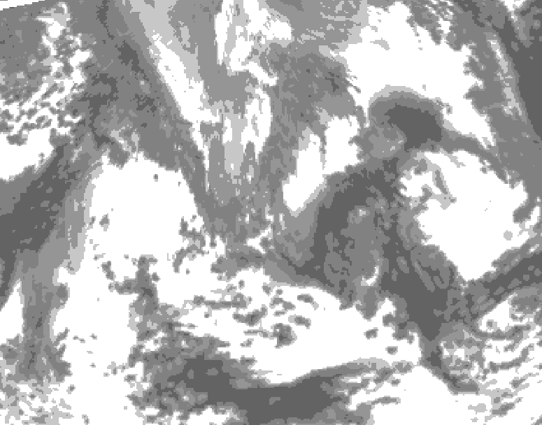 GDPS total cloud 150 hour forecast chart for Canada based on 2026/04/24 0000Z data