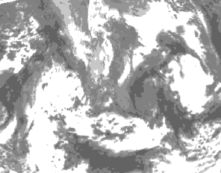 GDPS total cloud 156 hour forecast chart for Canada based on 2026/04/24 0000Z data