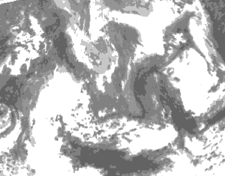 GDPS total cloud 162 hour forecast chart for Canada based on 2026/04/24 0000Z data
