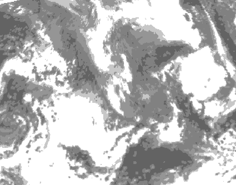 GDPS total cloud 180 hour forecast chart for Canada based on 2026/04/24 0000Z data