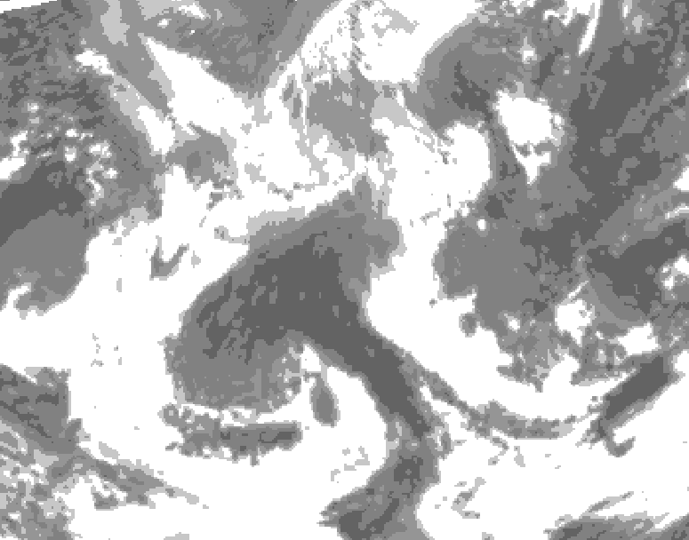 GDPS total cloud 006 hour forecast chart for Canada based on 2026/04/24 1200Z data