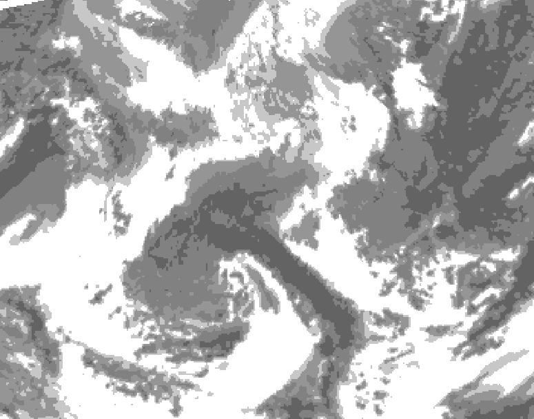 GDPS total cloud 012 hour forecast chart for Canada based on 2026/04/24 1200Z data