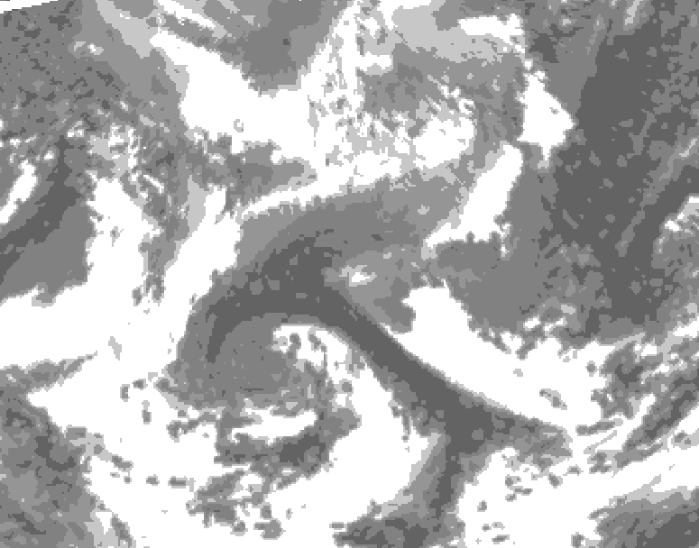 GDPS total cloud 018 hour forecast chart for Canada based on 2026/04/24 1200Z data