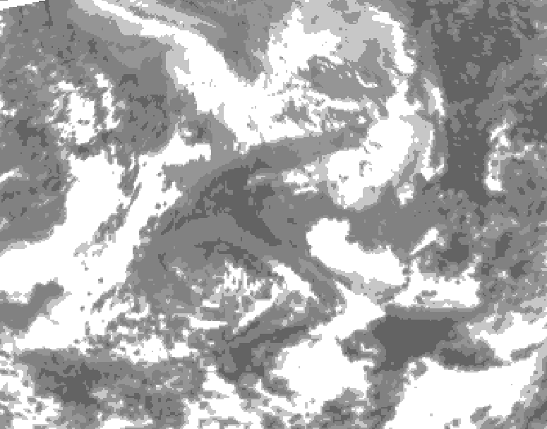 GDPS total cloud 036 hour forecast chart for Canada based on 2026/04/24 1200Z data