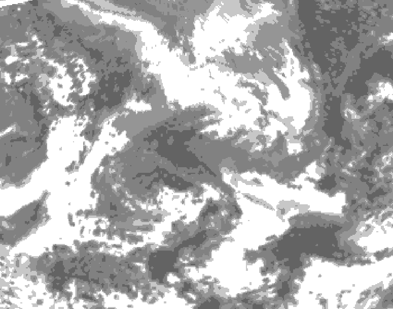 GDPS total cloud 042 hour forecast chart for Canada based on 2026/04/24 1200Z data