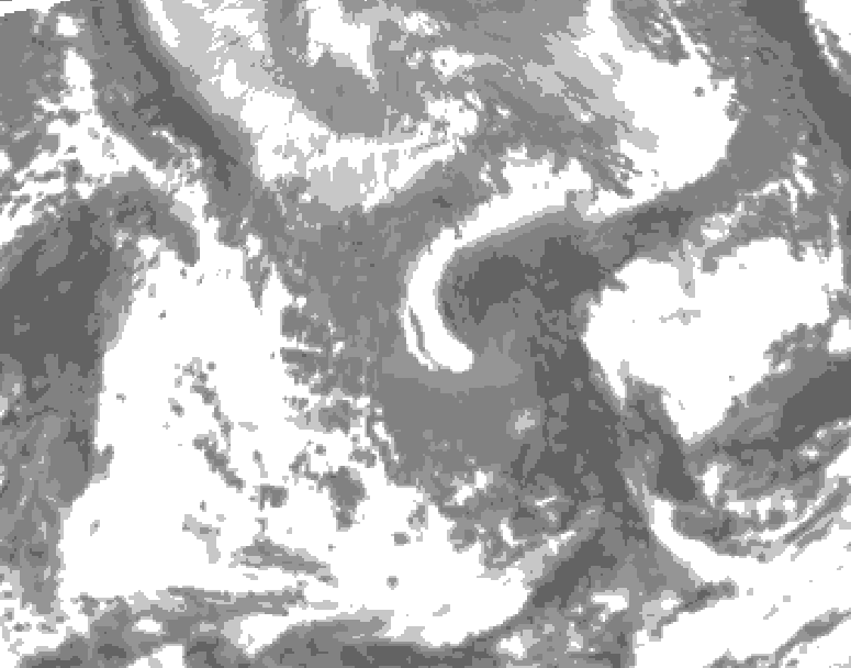 GDPS total cloud 126 hour forecast chart for Canada based on 2026/04/24 1200Z data