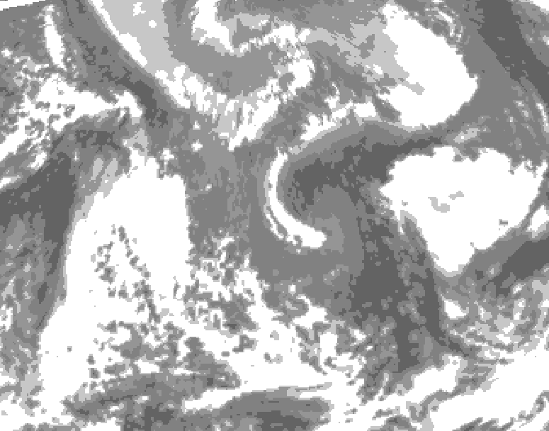 GDPS total cloud 132 hour forecast chart for Canada based on 2026/04/24 1200Z data