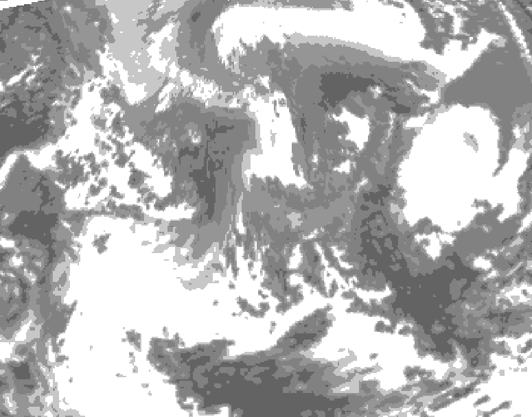 GDPS total cloud 162 hour forecast chart for Canada based on 2026/04/24 1200Z data
