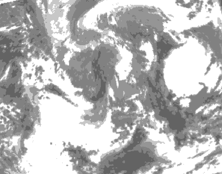 GDPS total cloud 174 hour forecast chart for Canada based on 2026/04/24 1200Z data