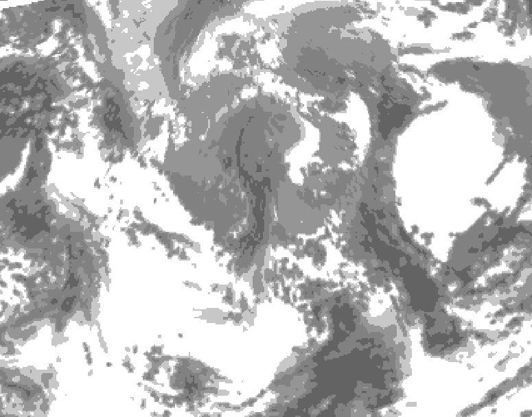 GDPS total cloud 180 hour forecast chart for Canada based on 2026/04/24 1200Z data