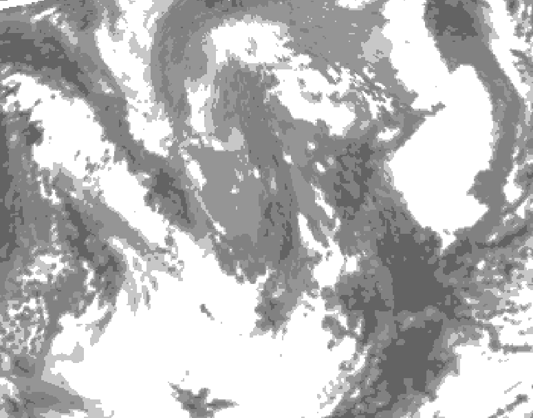 GDPS total cloud 198 hour forecast chart for Canada based on 2026/04/24 1200Z data
