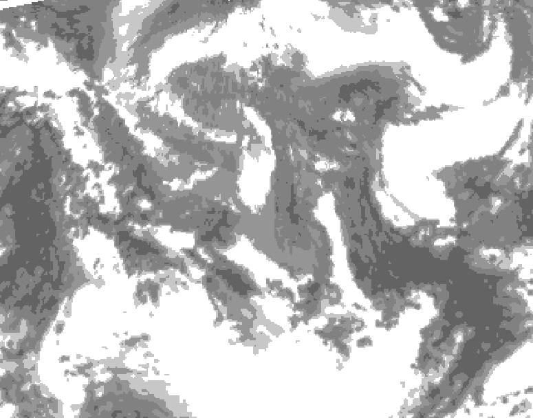 GDPS total cloud 222 hour forecast chart for Canada based on 2026/04/24 1200Z data