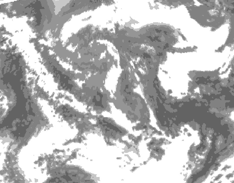 GDPS total cloud 228 hour forecast chart for Canada based on 2026/04/24 1200Z data