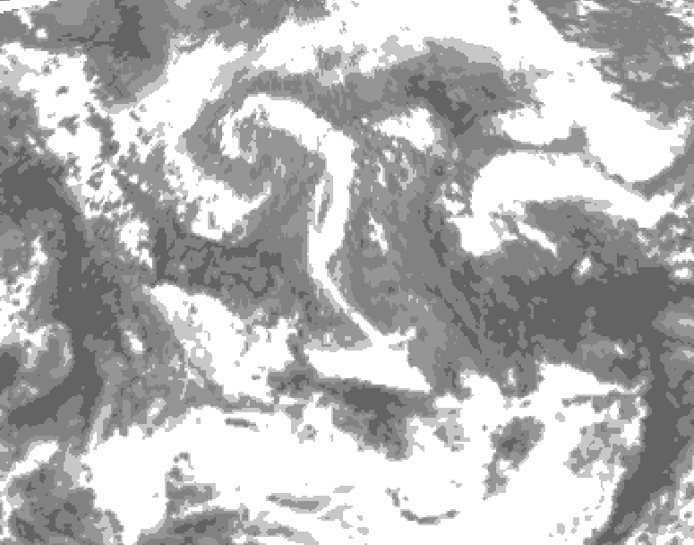 GDPS total cloud 240 hour forecast chart for Canada based on 2026/04/24 1200Z data