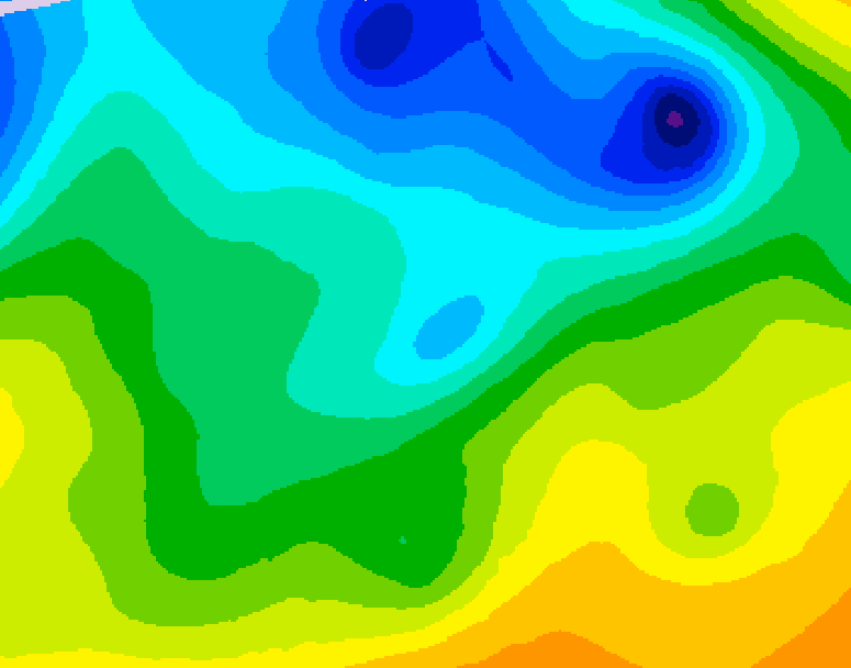 GDPS 500 millibar geopotential height 072 hour forecast chart for Canada based on 2026/04/25 0000Z data