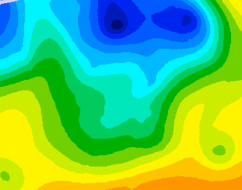 GDPS 500 millibar geopotential height 096 hour forecast chart for Canada based on 2026/04/25 0000Z data
