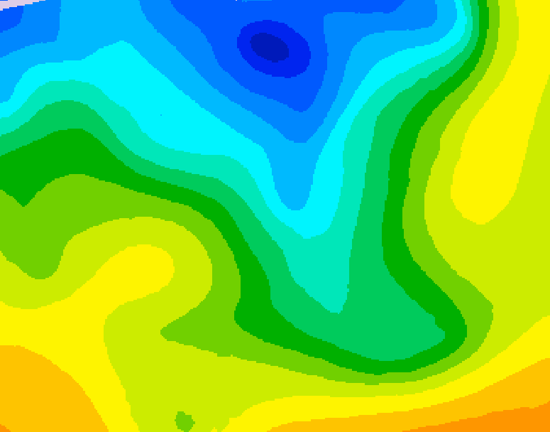 GDPS 500 millibar geopotential height 144 hour forecast chart for Canada based on 2026/04/25 0000Z data