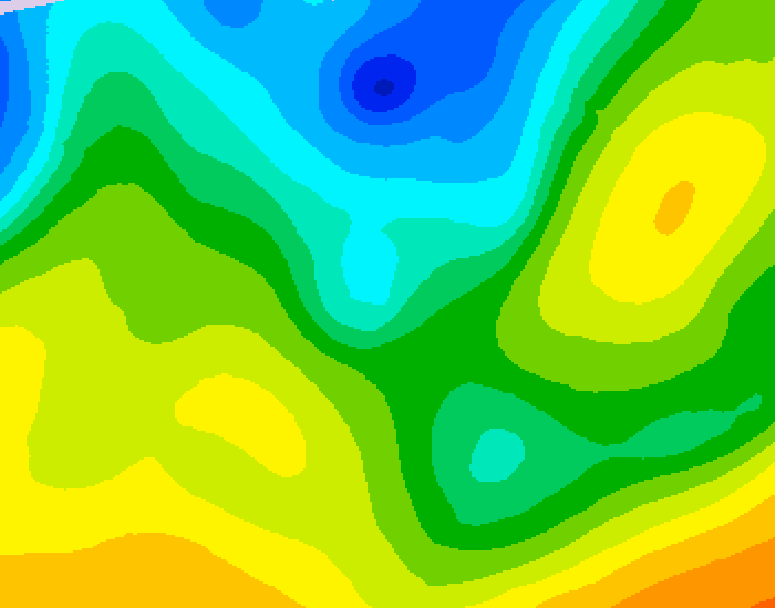 GDPS 500 millibar geopotential height 180 hour forecast chart for Canada based on 2026/04/25 0000Z data