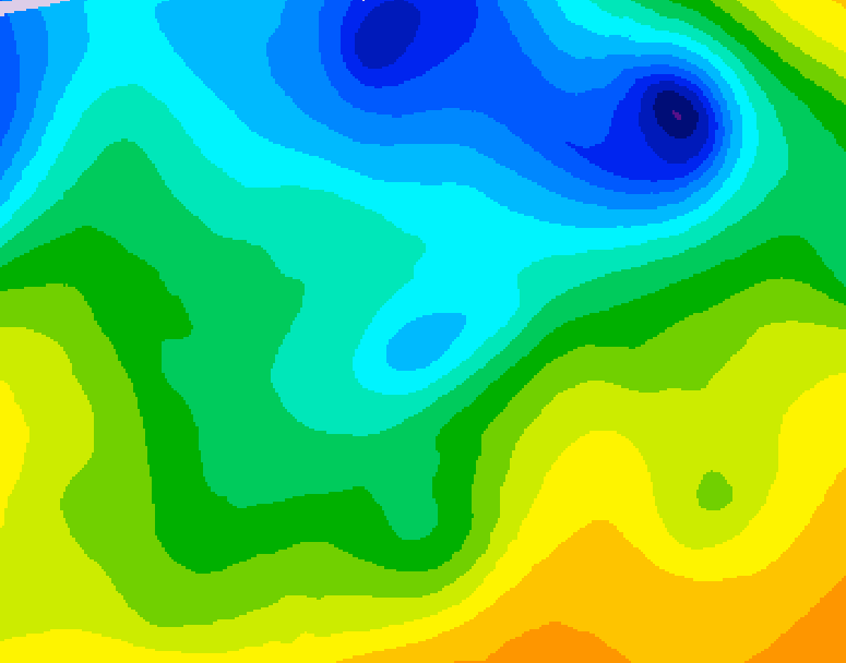 GDPS 500 millibar geopotential height 060 hour forecast chart for Canada based on 2026/04/25 1200Z data