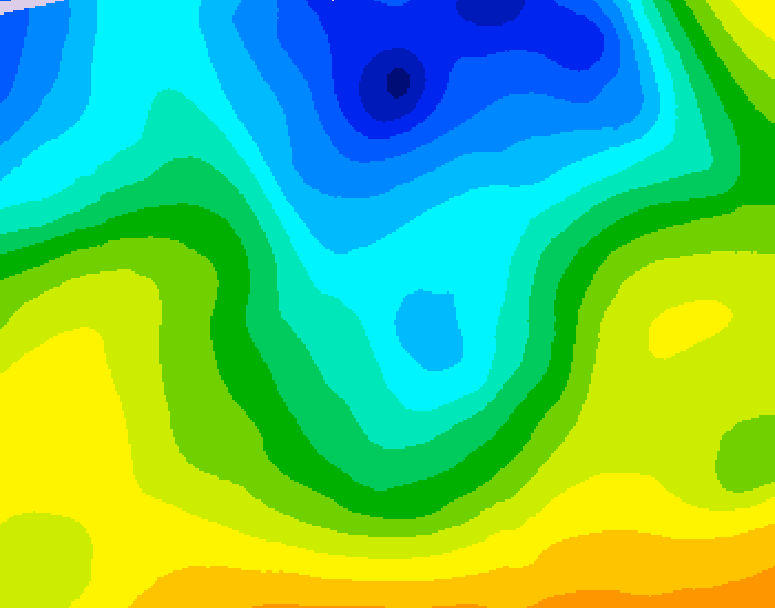 GDPS 500 millibar geopotential height 096 hour forecast chart for Canada based on 2026/04/25 1200Z data