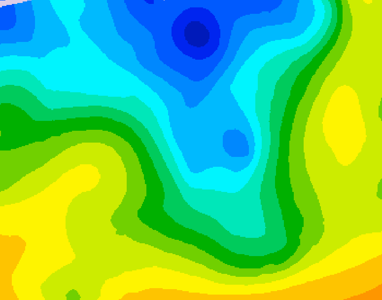 GDPS 500 millibar geopotential height 120 hour forecast chart for Canada based on 2026/04/25 1200Z data
