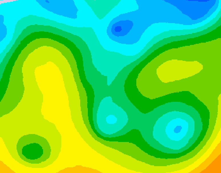 GDPS 500 millibar geopotential height 222 hour forecast chart for Canada based on 2026/04/25 1200Z data