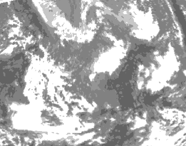 GDPS total cloud 108 hour forecast chart for Canada based on 2026/04/25 0000Z data
