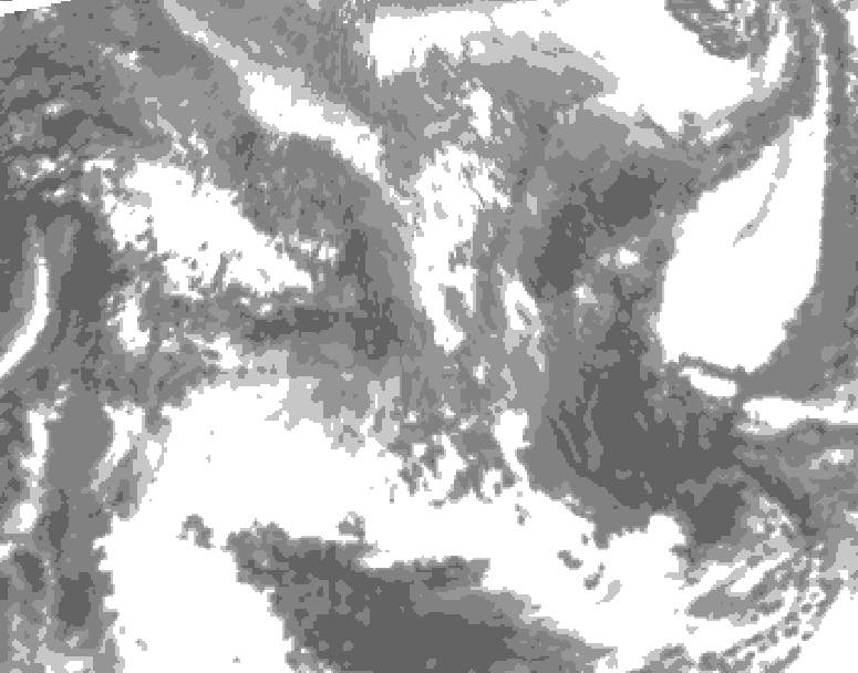 GDPS total cloud 156 hour forecast chart for Canada based on 2026/04/25 0000Z data