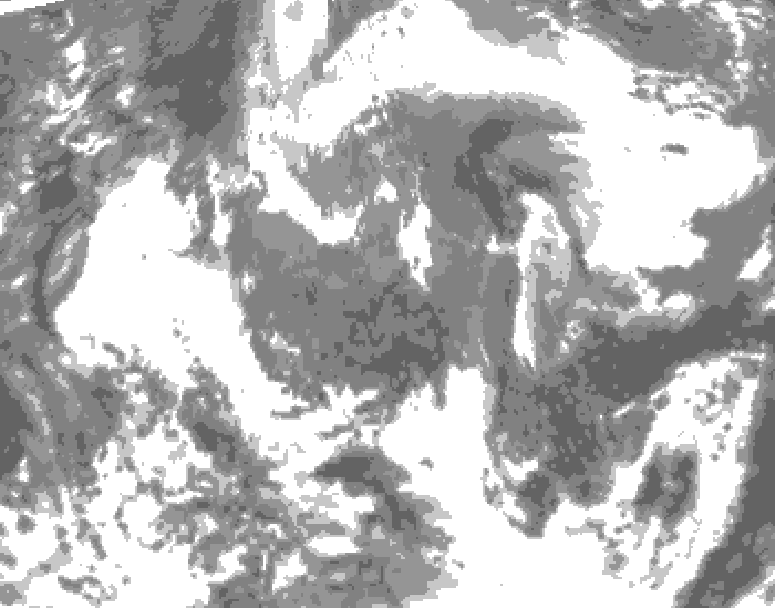GDPS total cloud 240 hour forecast chart for Canada based on 2026/04/25 0000Z data
