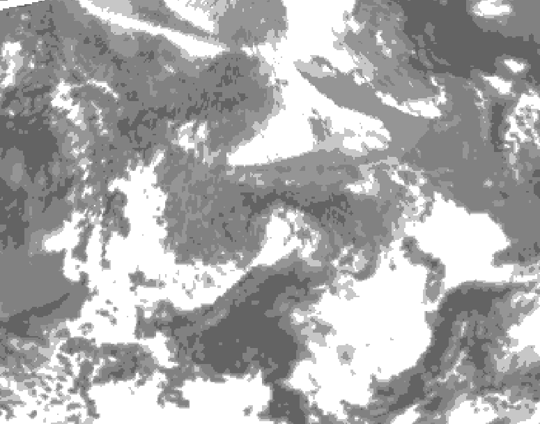 GDPS total cloud 048 hour forecast chart for Canada based on 2026/04/25 1200Z data