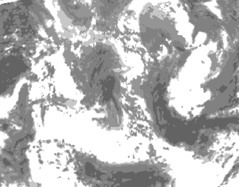 GDPS total cloud 156 hour forecast chart for Canada based on 2026/04/25 1200Z data