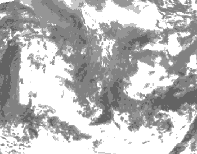 GDPS total cloud 222 hour forecast chart for Canada based on 2026/04/25 1200Z data