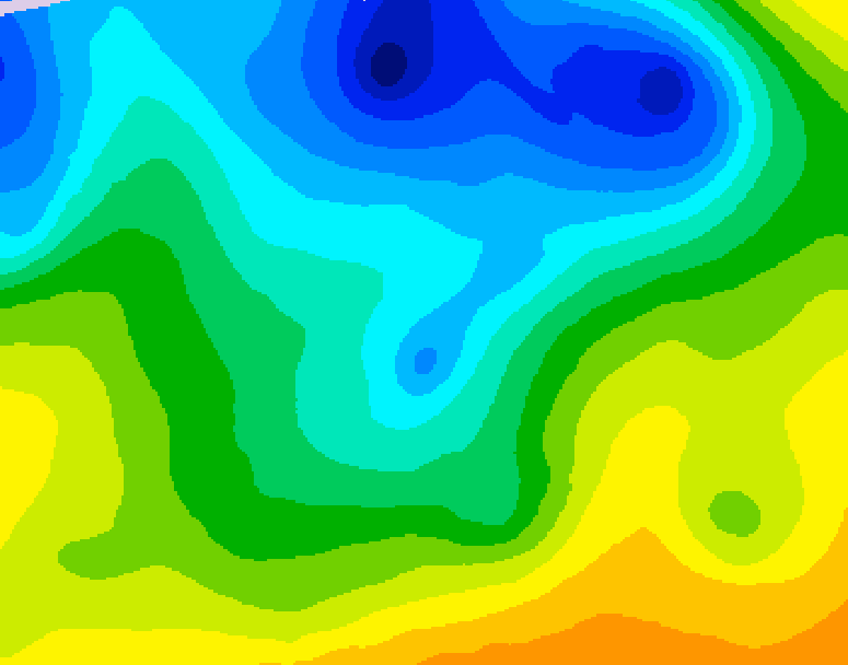 GDPS 500 millibar geopotential height 060 hour forecast chart for Canada based on 2026/04/26 0000Z data