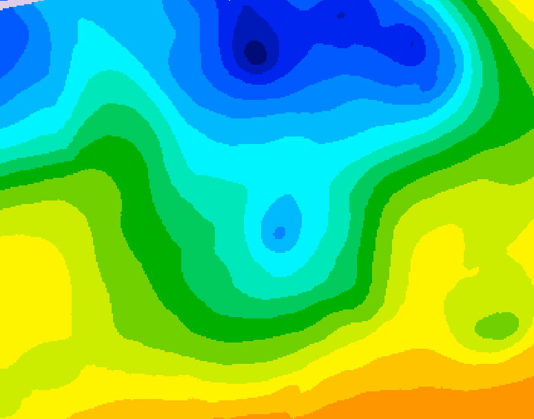 GDPS 500 millibar geopotential height 072 hour forecast chart for Canada based on 2026/04/26 0000Z data