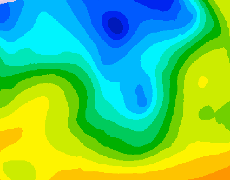 GDPS 500 millibar geopotential height 096 hour forecast chart for Canada based on 2026/04/26 0000Z data