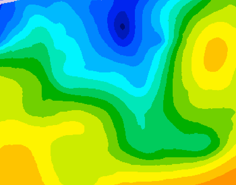 GDPS 500 millibar geopotential height 132 hour forecast chart for Canada based on 2026/04/26 0000Z data