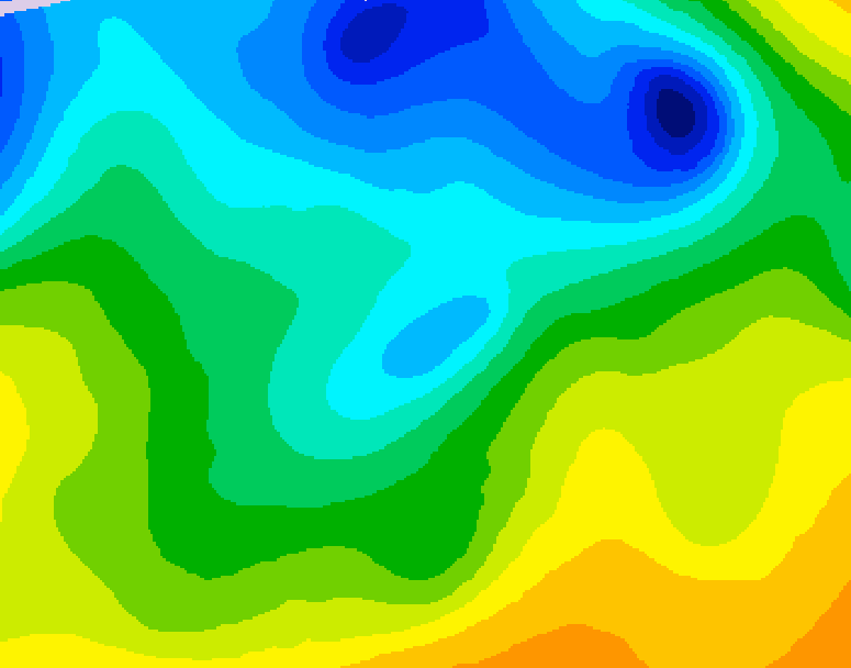 GDPS 500 millibar geopotential height 036 hour forecast chart for Canada based on 2026/04/26 1200Z data