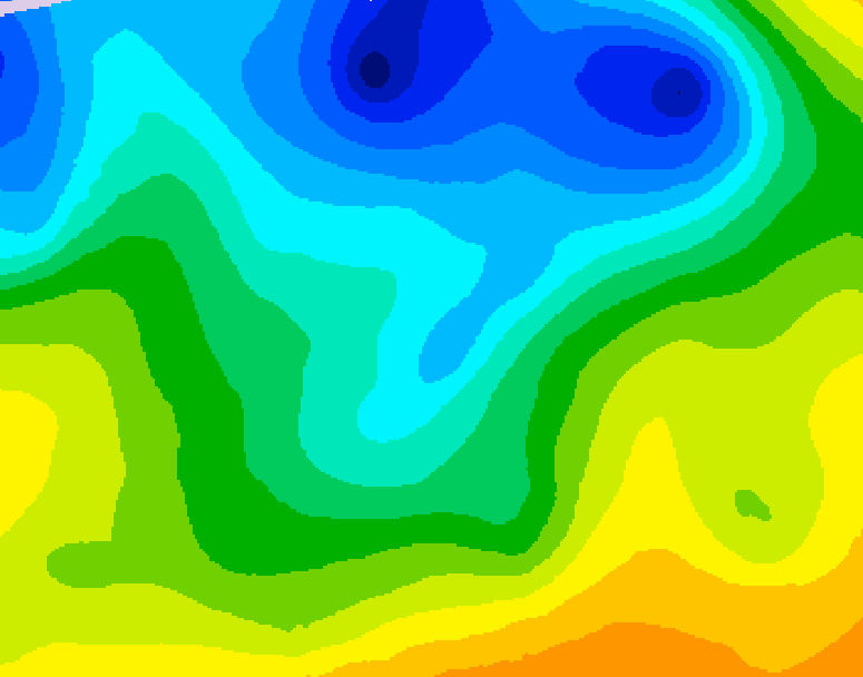 GDPS 500 millibar geopotential height 048 hour forecast chart for Canada based on 2026/04/26 1200Z data