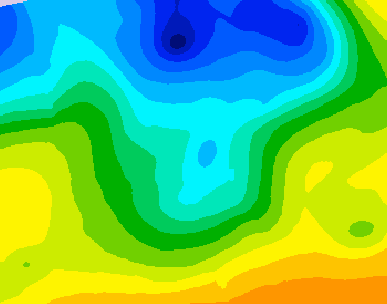 GDPS 500 millibar geopotential height 060 hour forecast chart for Canada based on 2026/04/26 1200Z data