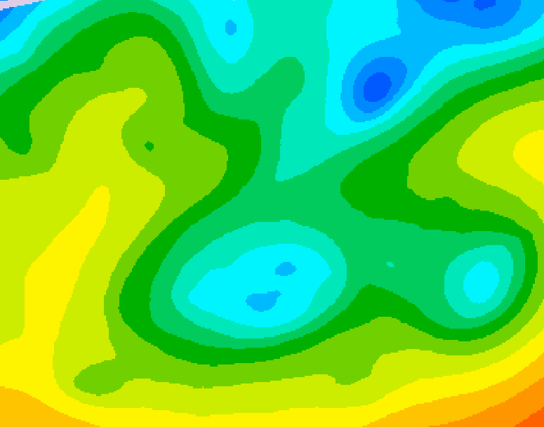 GDPS 500 millibar geopotential height 222 hour forecast chart for Canada based on 2026/04/26 1200Z data