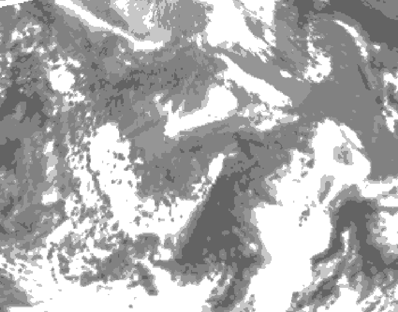 GDPS total cloud 048 hour forecast chart for Canada based on 2026/04/26 0000Z data