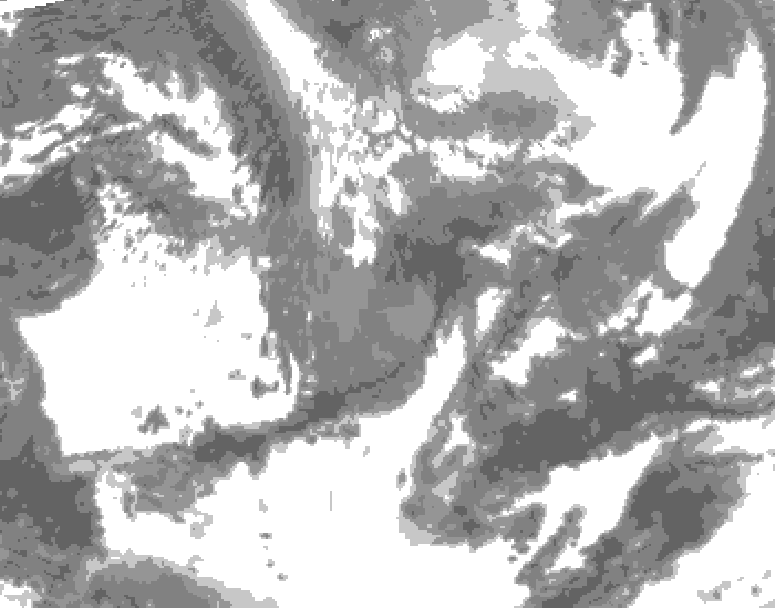 GDPS total cloud 180 hour forecast chart for Canada based on 2026/04/26 0000Z data