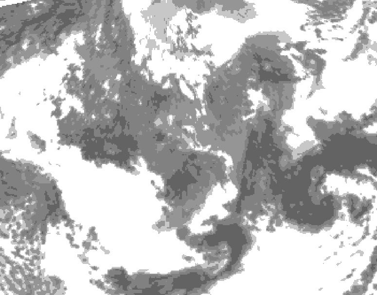 GDPS total cloud 234 hour forecast chart for Canada based on 2026/04/26 0000Z data