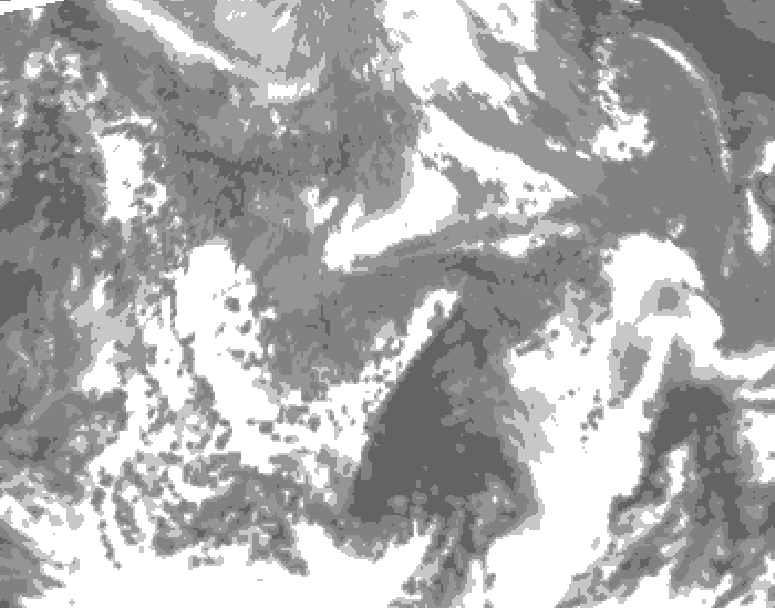 GDPS total cloud 036 hour forecast chart for Canada based on 2026/04/26 1200Z data
